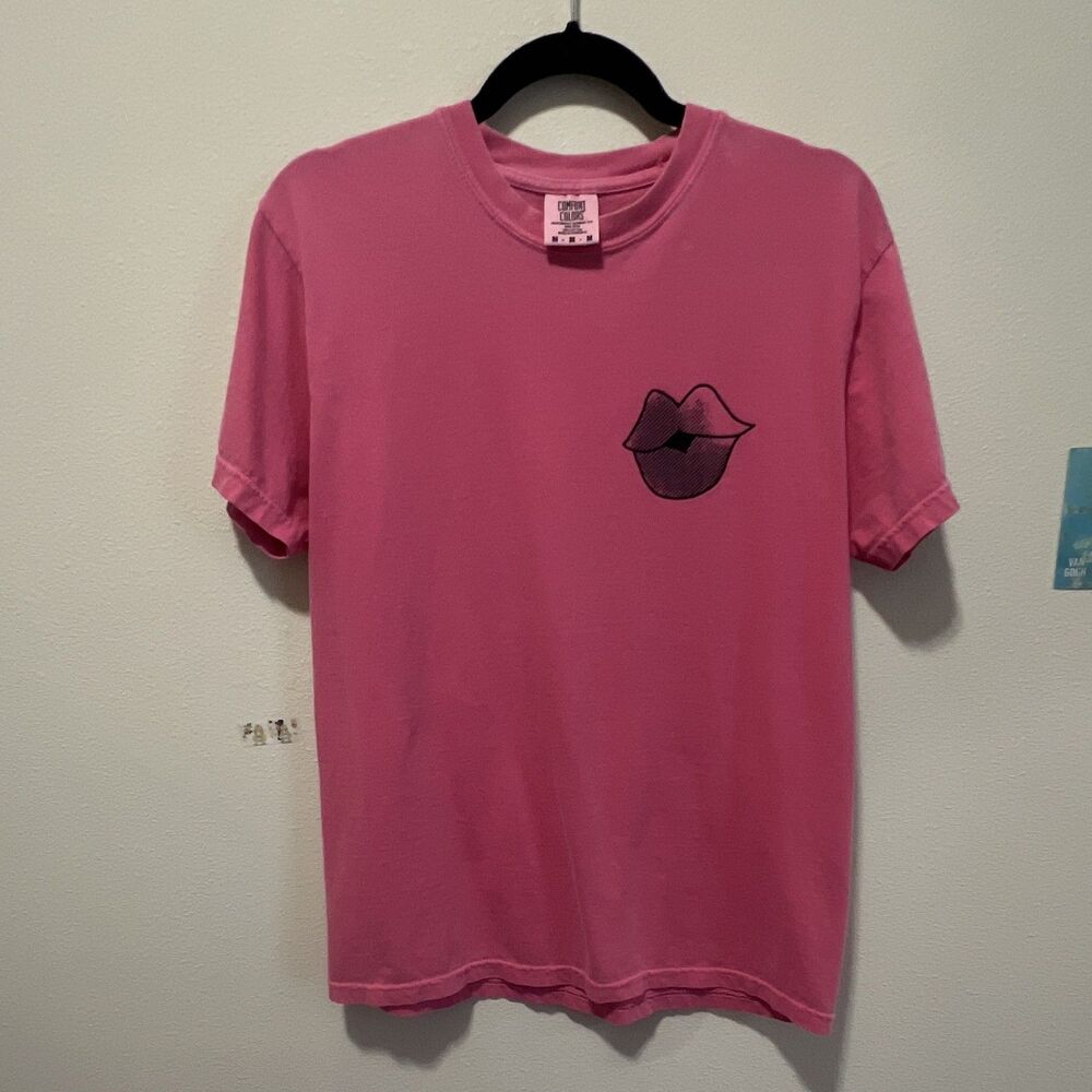 Comfort Colors Adults M Pink Cotton Jersey Crew Neck Graphic T-Shirt Mean Girls - Picture 3 of 4